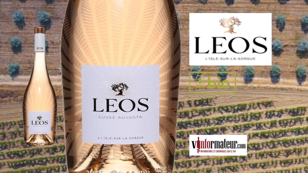 Leos, Cuvée Augusta, vin rosé, IGP Méditerranée, Patrick Bruel, Domaine de Leos, 2023 bouteille