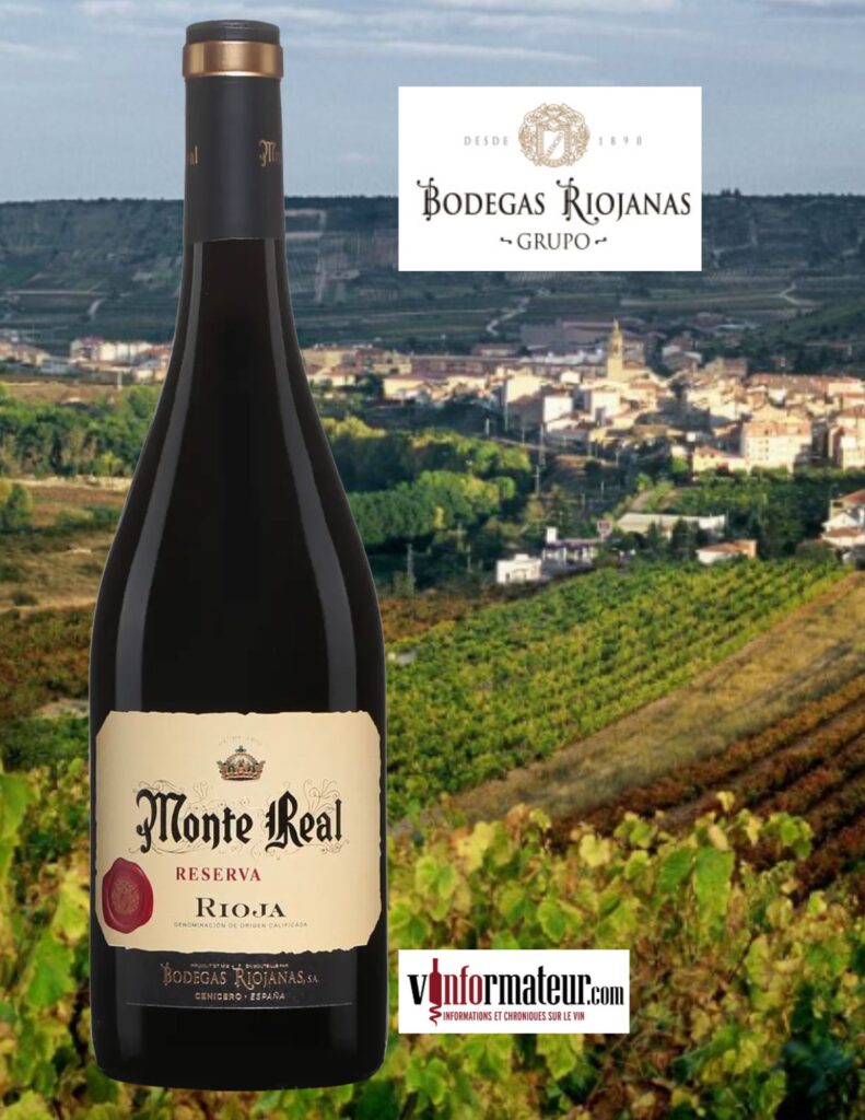 Monte Real, Reserva, Espagne, Rioja Alta, Bodegas Riojanas, 2019 bouteille