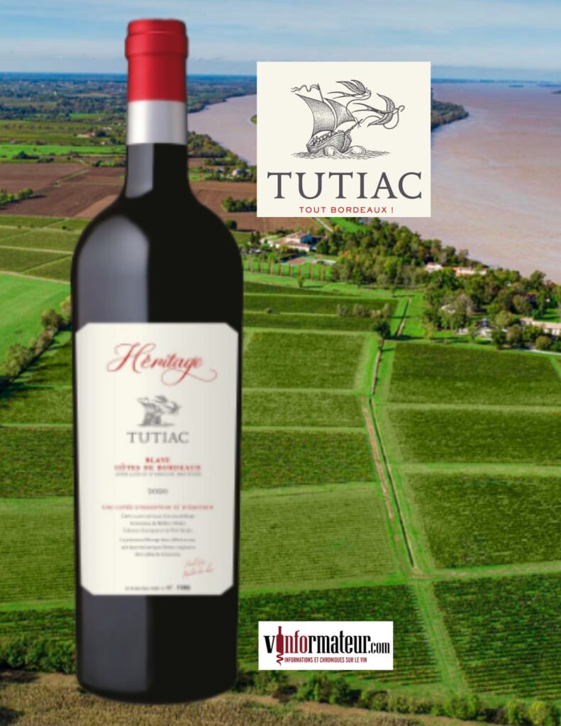 Tutiac Héritage, Blaye, Côtes de bordeaux, vin rouge, 2020