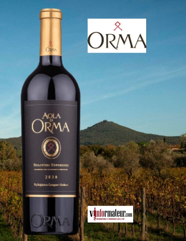 Aola di Orma, Bolgheri Superiore, vin rouge, 2020 bouteille