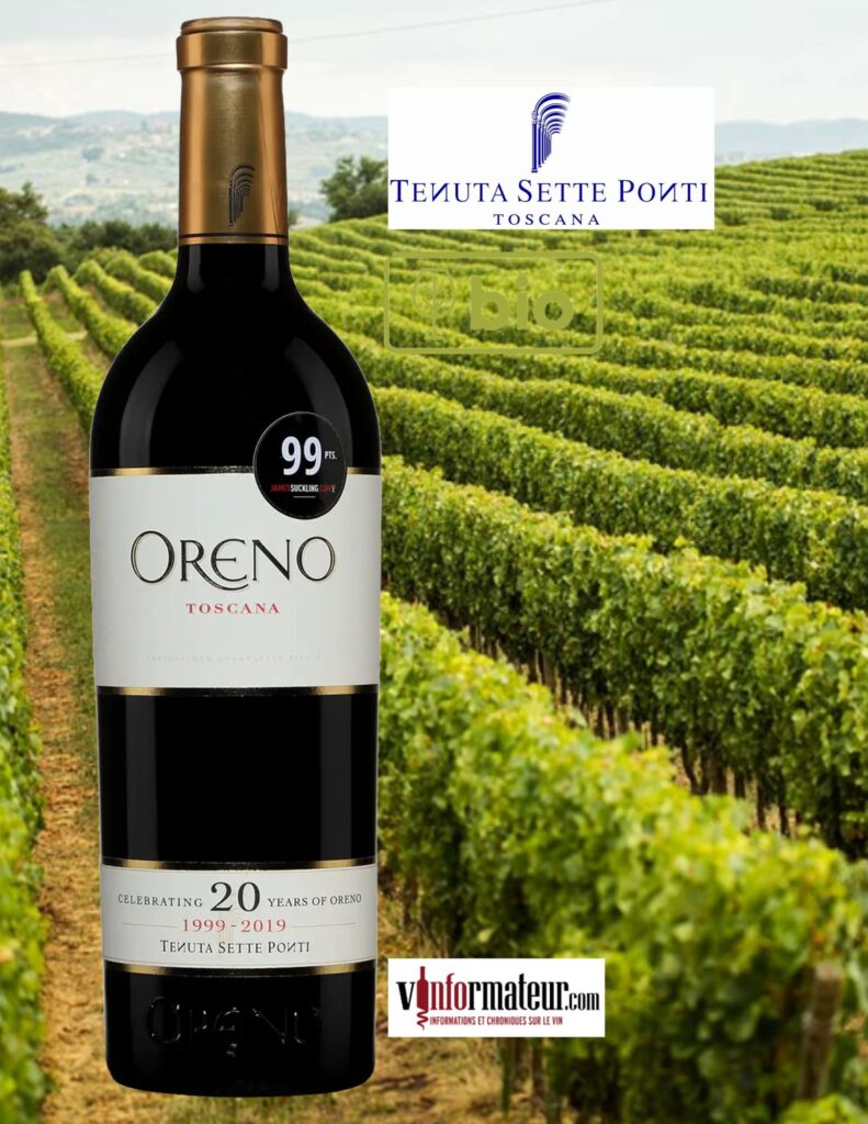 Tenuta Sette Ponti, Oreno, vin rouge, IGT Toscane, 2021 bouteille