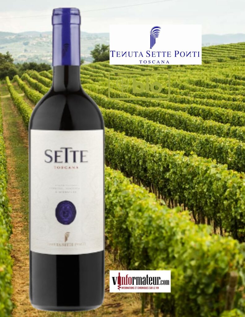 Tenuta Sette Ponti, Sette, IGT Toscane, vin rouge bio, 2020 bouteille