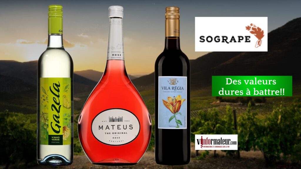 Trois vin du Portugal vendus à des prix durs à battre!! Gazela, Mateus et Vila Regia de Sogrape.