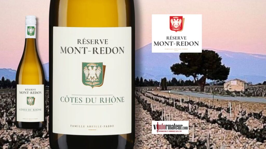 Un beau Côtes du Rhône blanc ample et généreux. Réserve, Mont Redon, 2023.