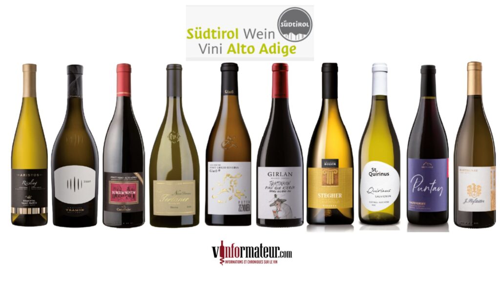Vins dégustés d'Alto Adige/SudTirol