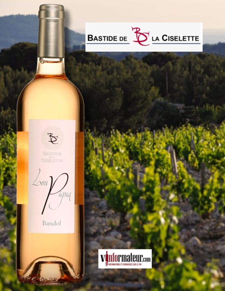 Lou Pigna, Rosé de Bandol, Bastide de la Ciselette, France, Bandol AOC, 2023 bouteille