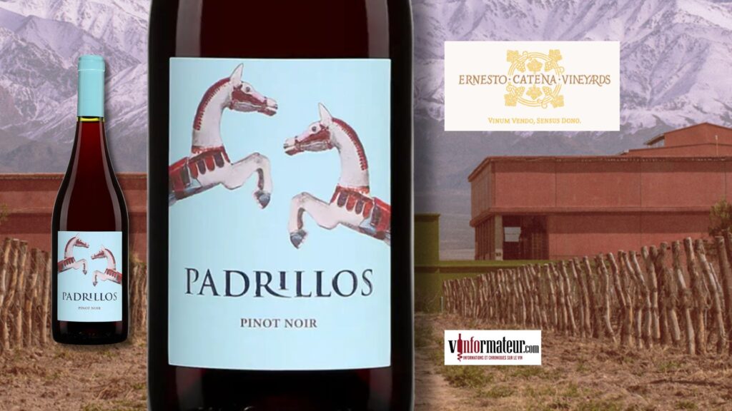 On achète sans retenue ce Pinot Noir bien typé et des plus polyvalent. Padrillos, Argentine, 2020.