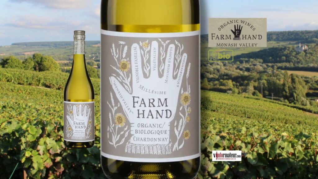 Chardonnay bio Farm Hand 2024 – Fraîcheur croquante du Riverland australien.