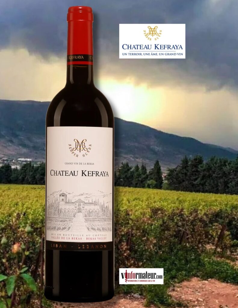 Château Kefraya, Liban, Vallée de la Bekaa, vin rouge, 2021 bouteille