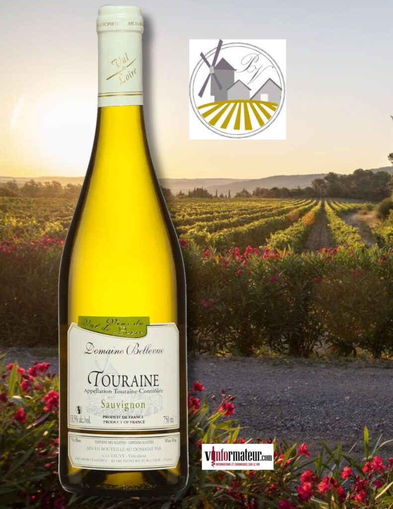 Domaine Bellevue, Sauvignon blanc, France, Touraine, vin blanc, 2024 bouteille