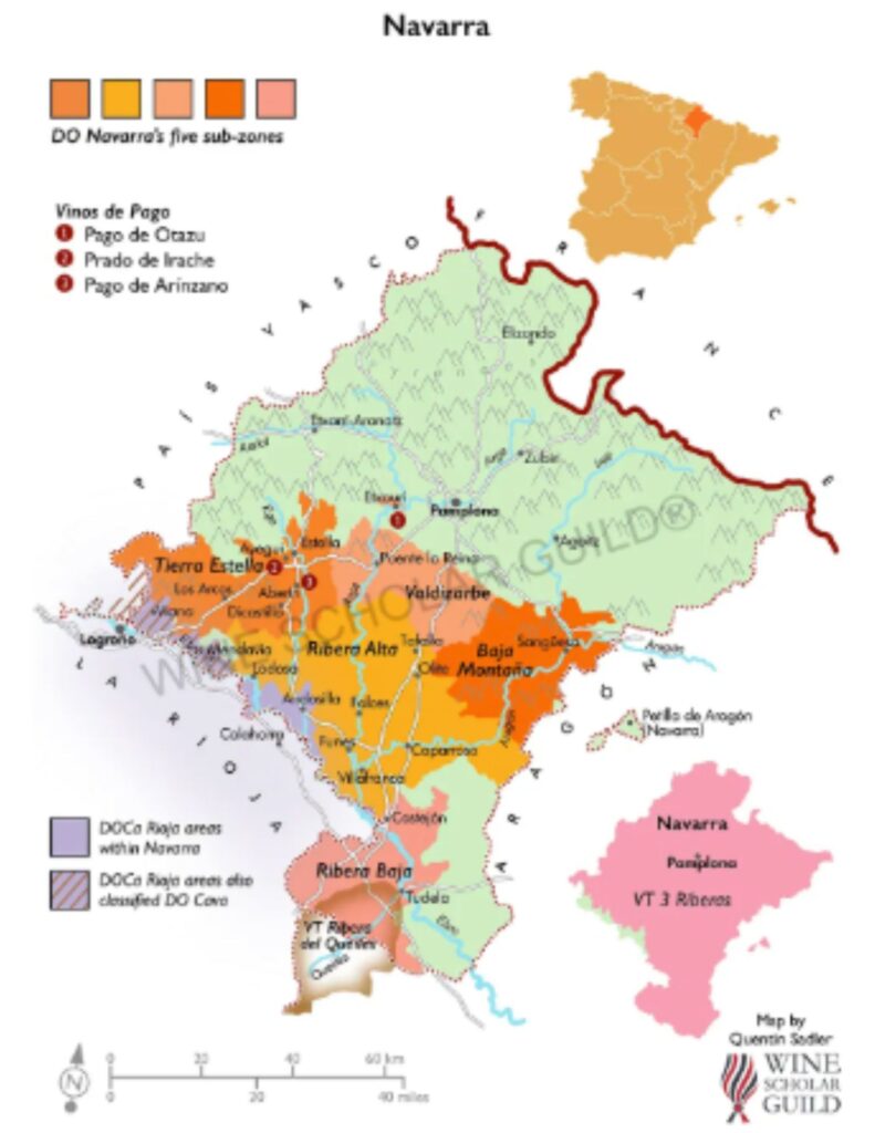 Carte viticole Navarre