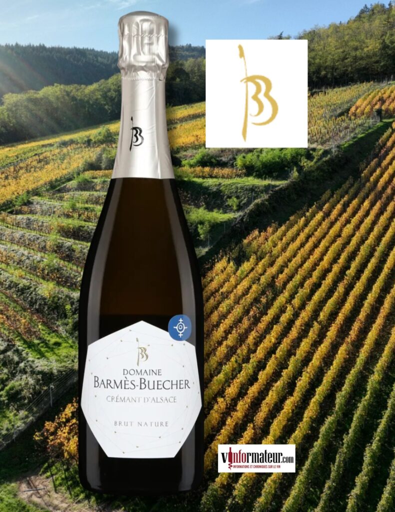 Domaine Barmès-Buecher, Crémant d’Alsace, vin mousseux biodynamique, Brut nature, 2023 bouteille