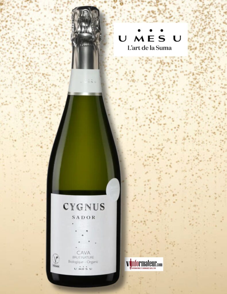 Cygnus, Sador Brut Nature Vegan, Reserva, bio, Cava Guarda Superior Reserva, U Mes U, 2021 bouteille