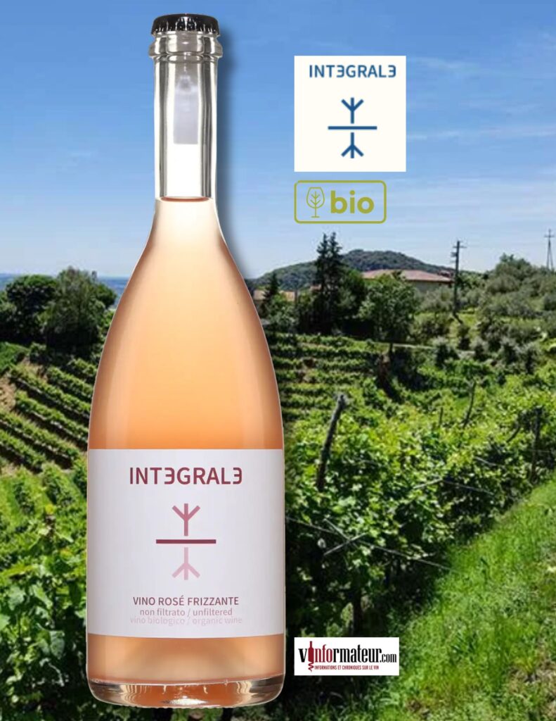 Integrale, PetNat bio, Unfiltered, Italie, vin mousseux rosé bouteille