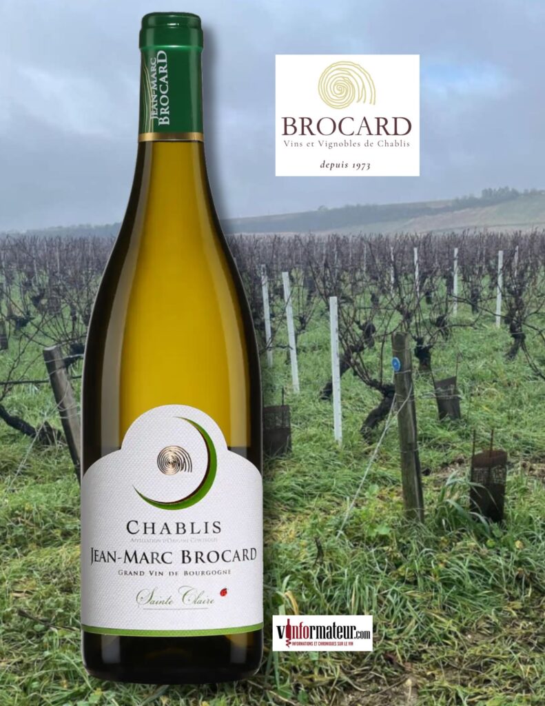 Chablis, Jean-Marc Brocard, Sainte-Claire, vin blanc, 2023 bouteille