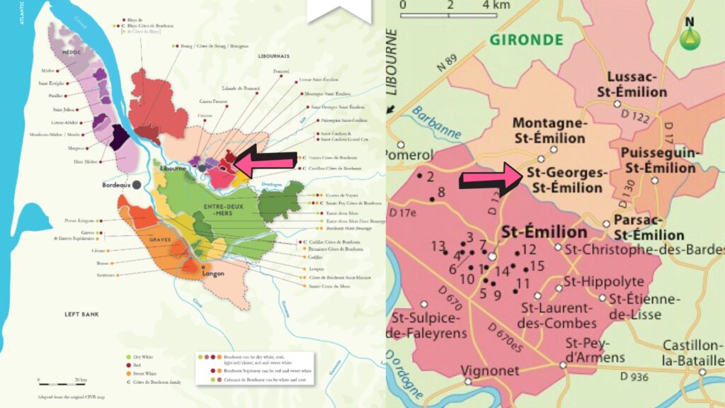 Carte viticole Saint-Georges Saint-Emilion