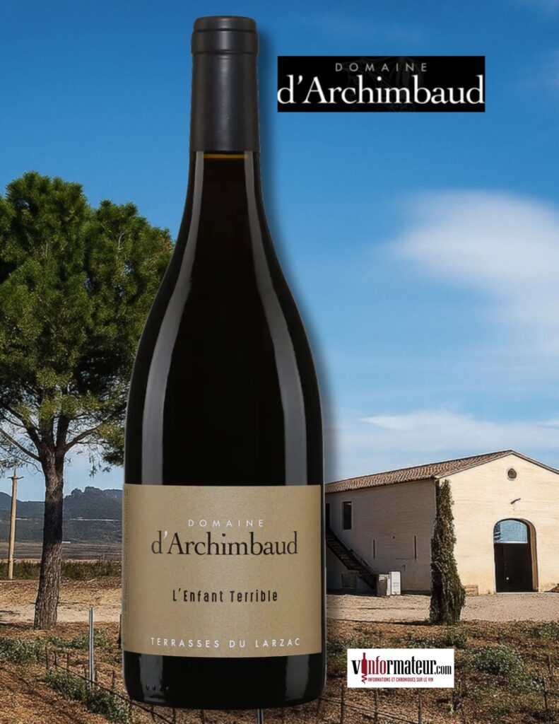 L’Enfant Terrible, Domaine d’Archimbaud, Languedoc-Roussillon, Terrasses du Larzac, vin rouge bio, 2023 bouteille