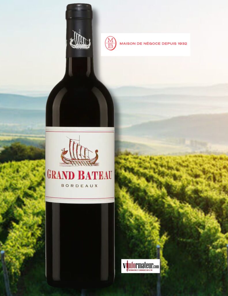Grand Bateau, Bordeaux, vin rouge, 2023 bouteille