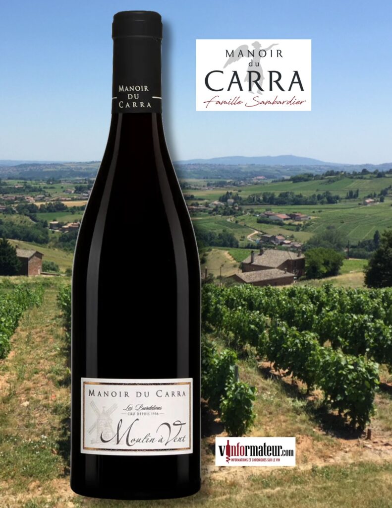Les Burdelines, Manoir du Cara, Beaujolais, Moulin-à-Vent AOC, vin rouge, 2023 bouteille
