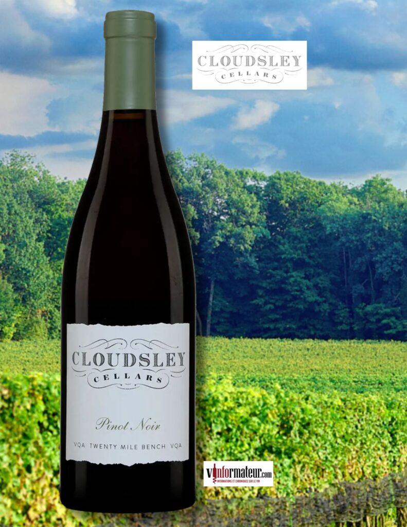 Pinot Noir, Cloudsley, Ontario, Péninsule du Niagara, Twenty Miles Bench VQA, vin rouge, 2021