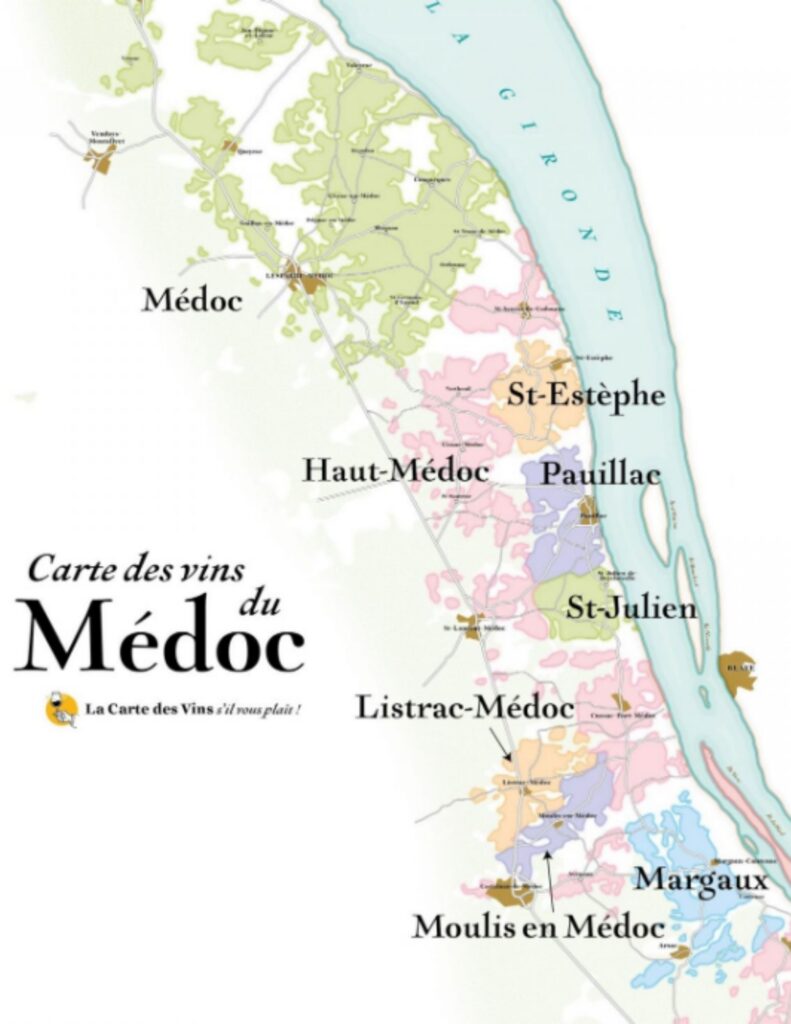 Carte viticole Médoc