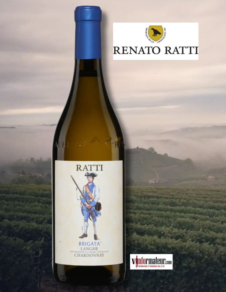 Renato Ratti, Brigata, Chardonnay, Piémont, Langhe DOC, vin blanc, 2023 bouteille