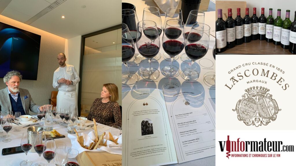 Dégustation des vins de Château Lascombes avec Axel Heinz Winemaker et Directeur du Domaine et Christine Fréchette de l'agence Fréchette