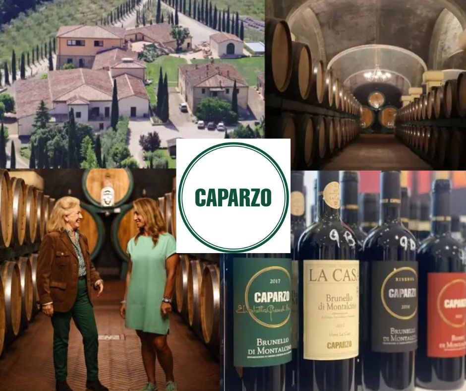 Caparzo: Elisabetta Gnudi Angelini et Alessandra Angelini , chai et vins dégustés