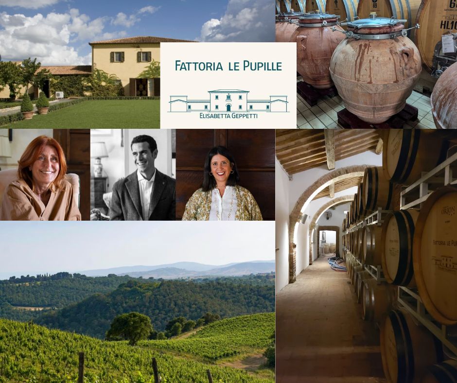 Fattoria Le Pupille: Elisabetta Geppetti, Ettore et Clara, chai et vignobles