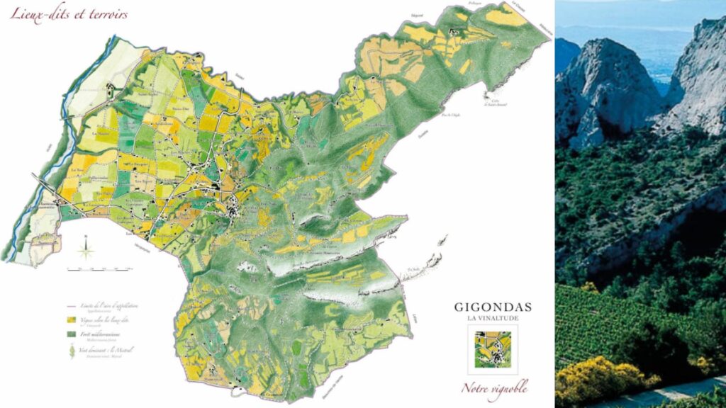 Carte viticole cru du Gigondas