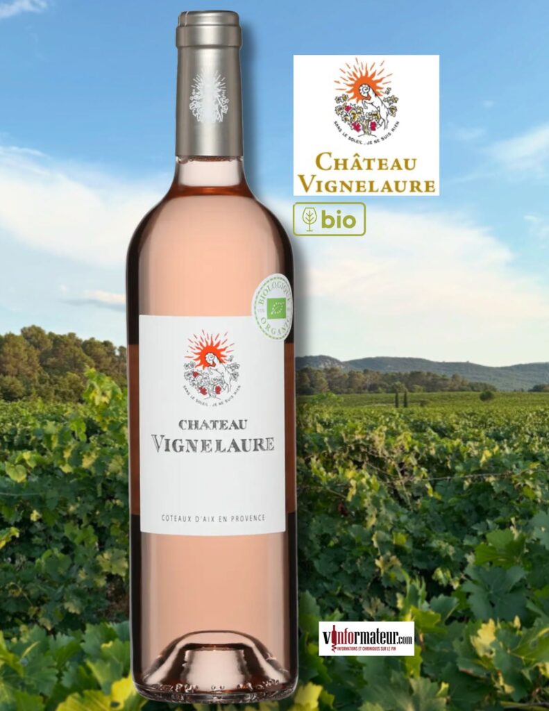 Château Vignelaure, Château Vignelaure, Coteaux d’Aix en Provence, vin rosé bio, 2025 bouteille
