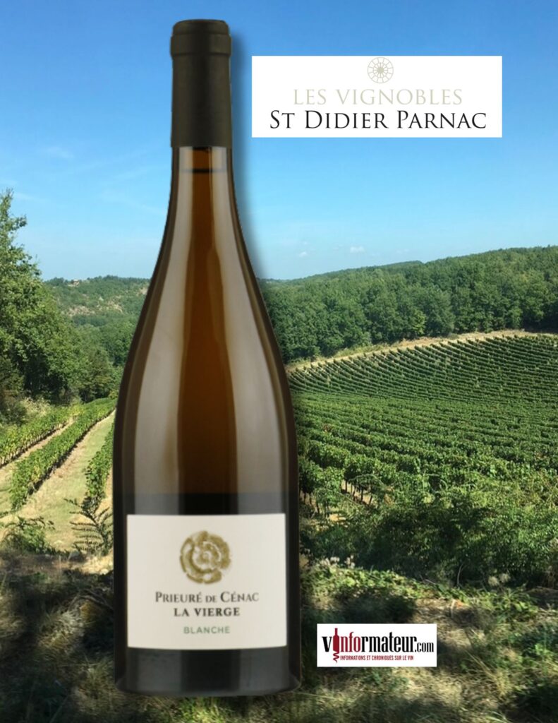 Prieuré de Cénac, La Vierge Blanche, Chardonnay, Côtes du Lot, vin blanc IGT, 2024 bouteille