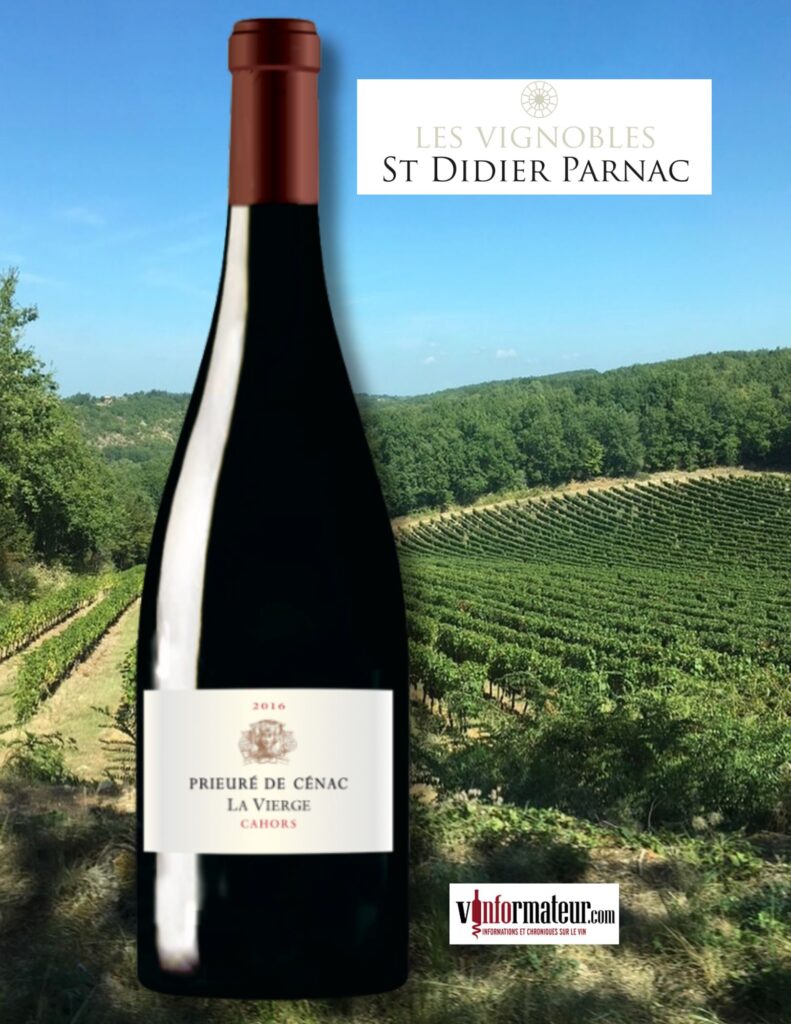 Prieuré de Cénac, La Vierge, Cahors, vin rouge, 2018 bouteille