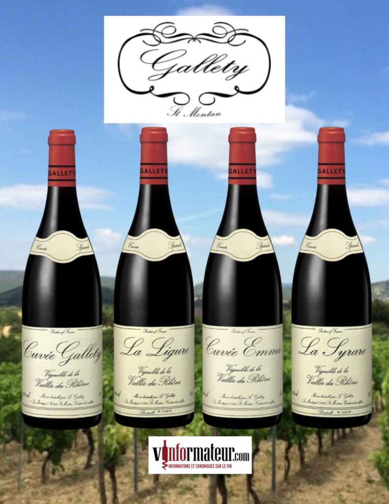 Dégustation des cuvées du Domaine Gallety bouteilles