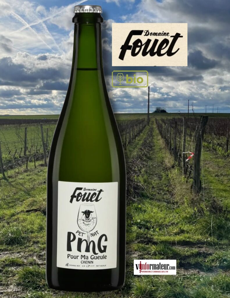 Pour Ma Gueule, Domaine Fouet, Pet Nat, Méthode ancestrale, Vin de France bouteille