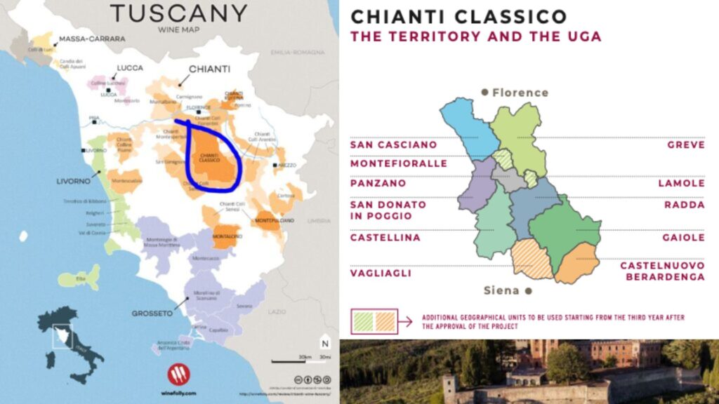 Carte viticole Toscane - Castelnuovo Berardenga