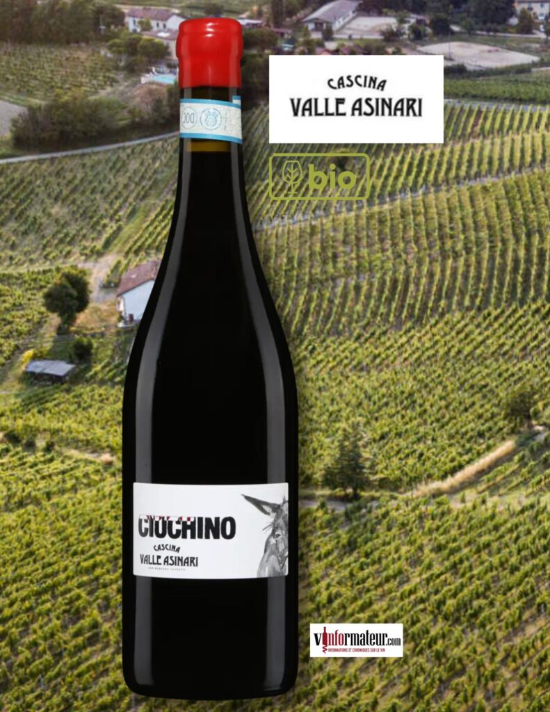 Ciuchino, Italie, Piémont, Rosso Monferrato DOC, Cascina Valle Asinari, vin rouge bio, 2024 bouteille