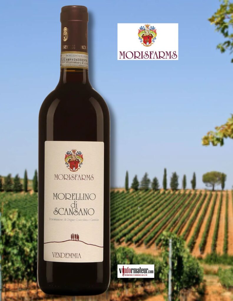 MorisFarms, Italie, Toscane, Morellino di Scansano DOCG, Maremma, vin rouge, 2023 bouteille