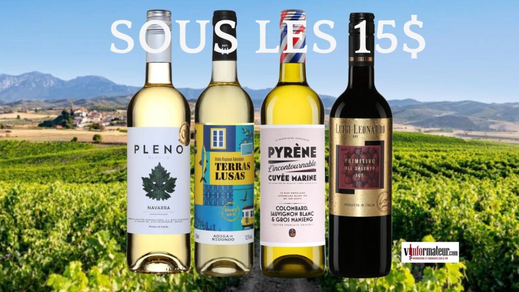 Quatre vins sous les 15 $ qui valent vraiment le détour