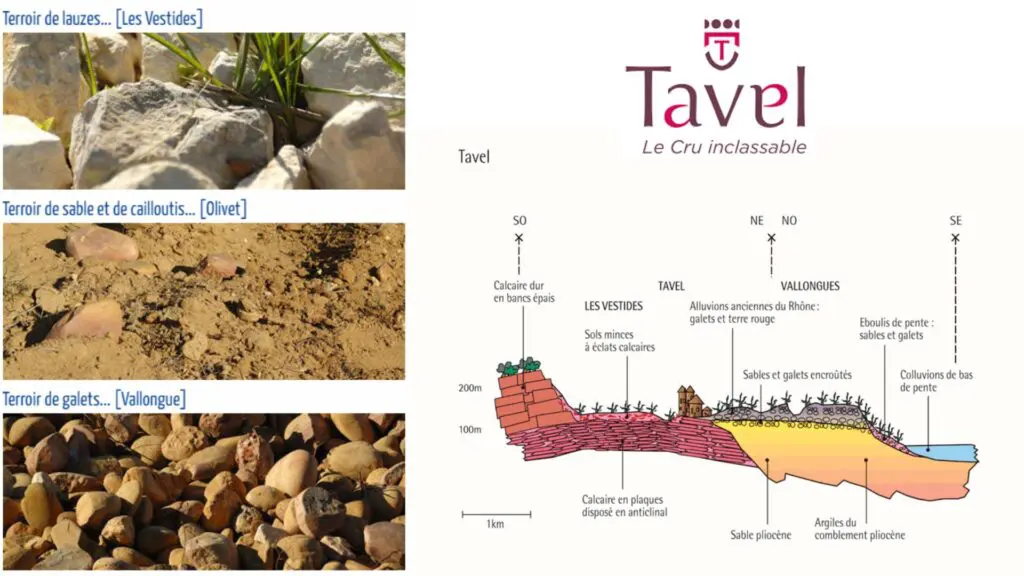 Carte viticole Tavel - sols