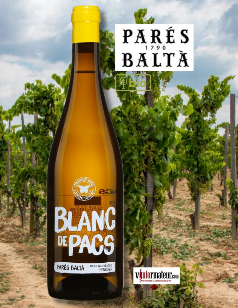 Blanc de Pacs, Parès Balta, Espagne, Catalogne, Penedès, vin blanc bio, 2025 bouteille