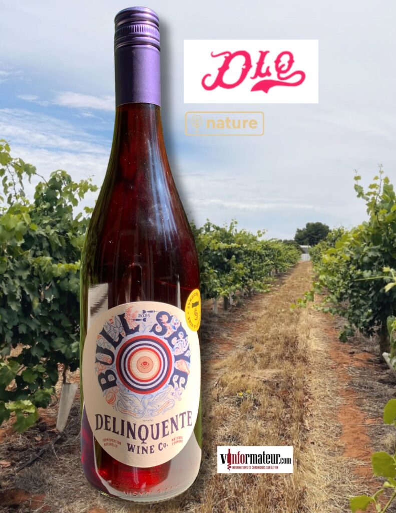 Bulls Eye, Delinquente Wine Co, Australie Méridionale, Riverland, vin rouge nature, 2025 bouteille