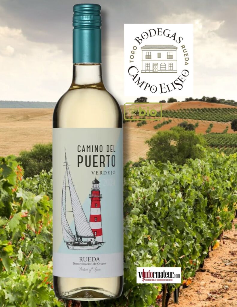 Camino del Puerto, Verdejo, Espagne, Rueda, vin blanc bio, 2024 bouteille