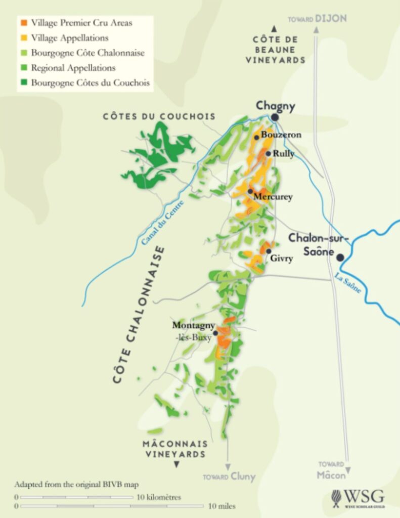 Carte viticole - Côte Chalonnaise