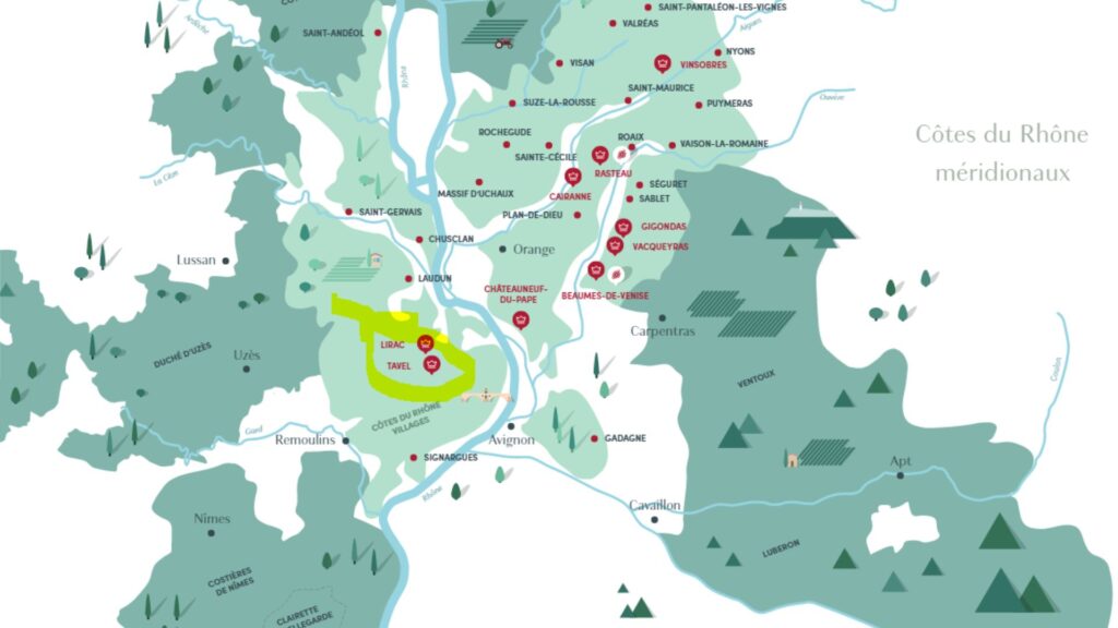 Carte viticole Lirac