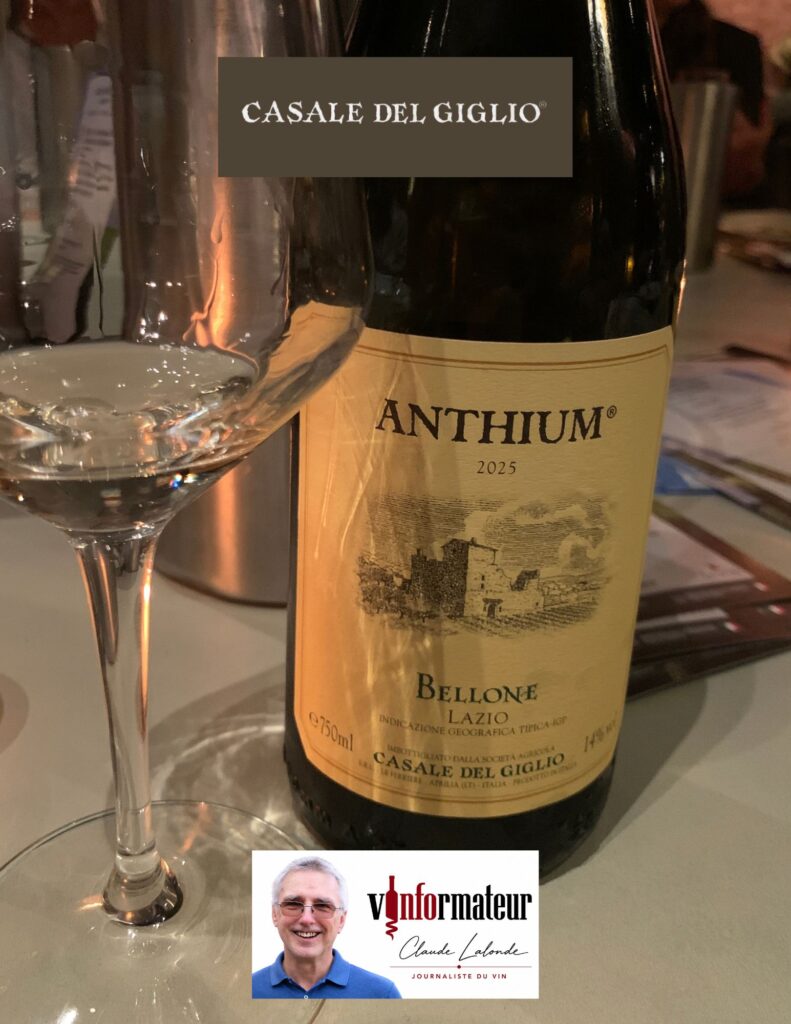 Anthium, Bellone, Casale del Giglio, Lazio Bianco IGT, 2025 bouteille