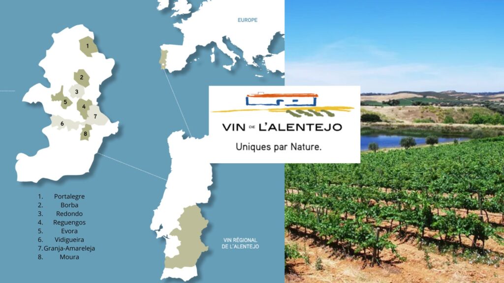 Carte viticole Alentejo