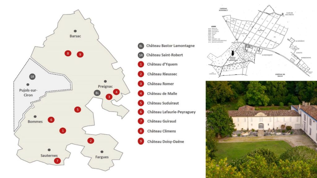 Carte viticole Château Bastor Lamontagne