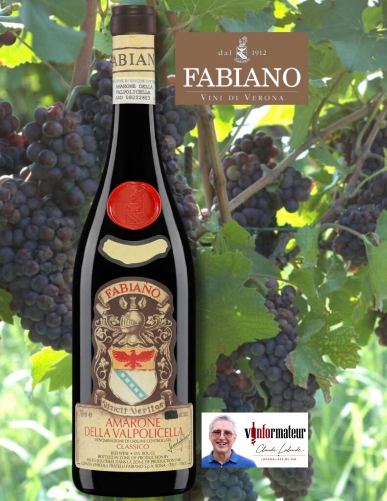 Fabiano, Amarone della Valpolicella Classico, Vénétie, vin rouge, 2022 bouteille