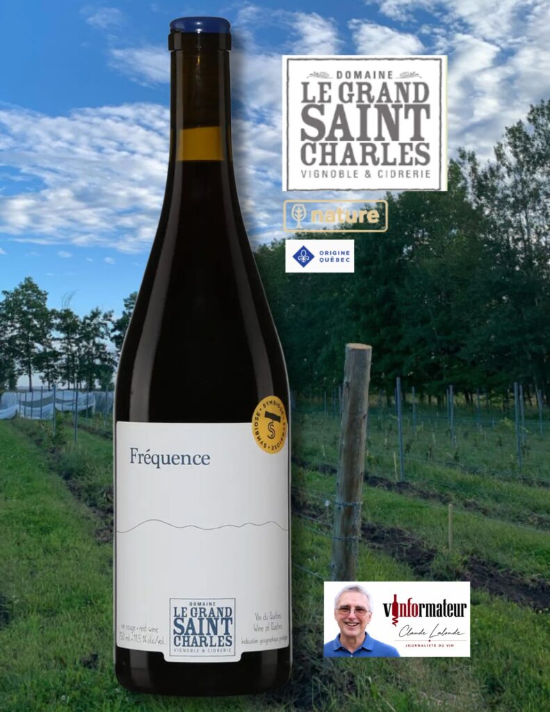 Fréquence, Domaine Le Grand Saint Charles, Vin rouge nature/bio Origine Québec, 2024 bouteille